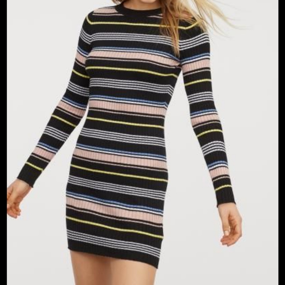 NWOT Sweater Striped Dress